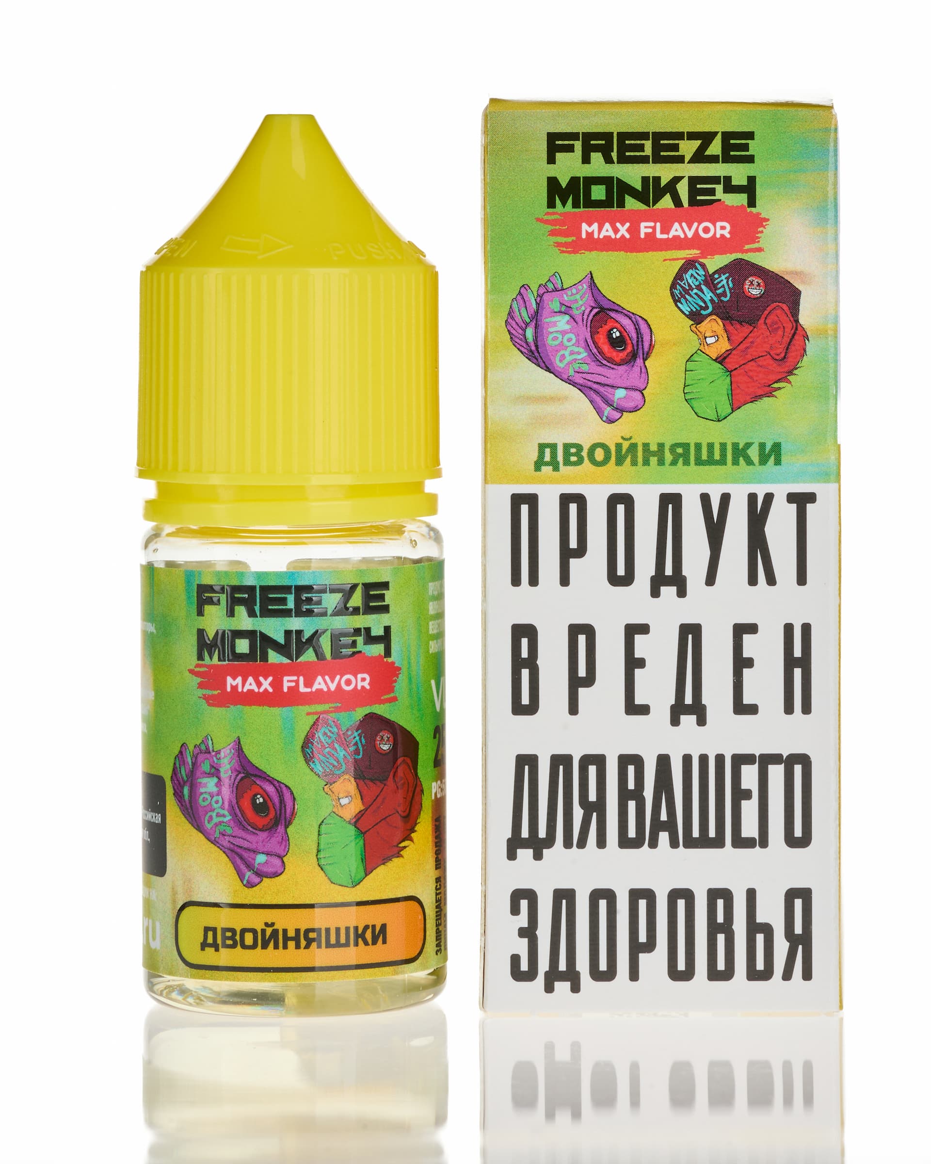 Жидкость Freeze Monkey MAX FLAVOR SALT - Двойняшки 25 мл ( 15 ± 3 мг ) ( Яблоко Груша )