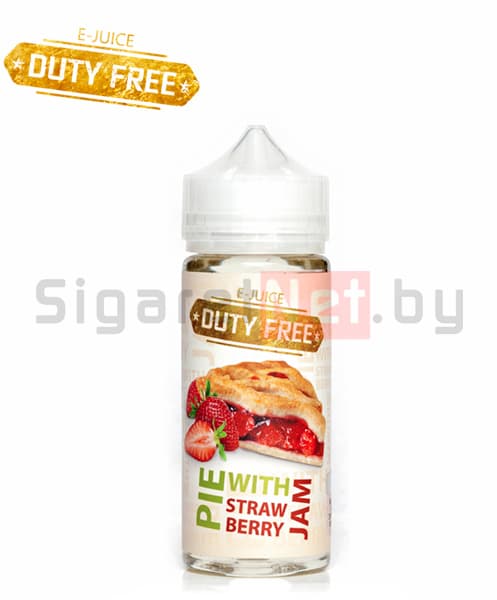 Duty Free White - Pie with Strawberry Jam, (3 мг), 120 мл