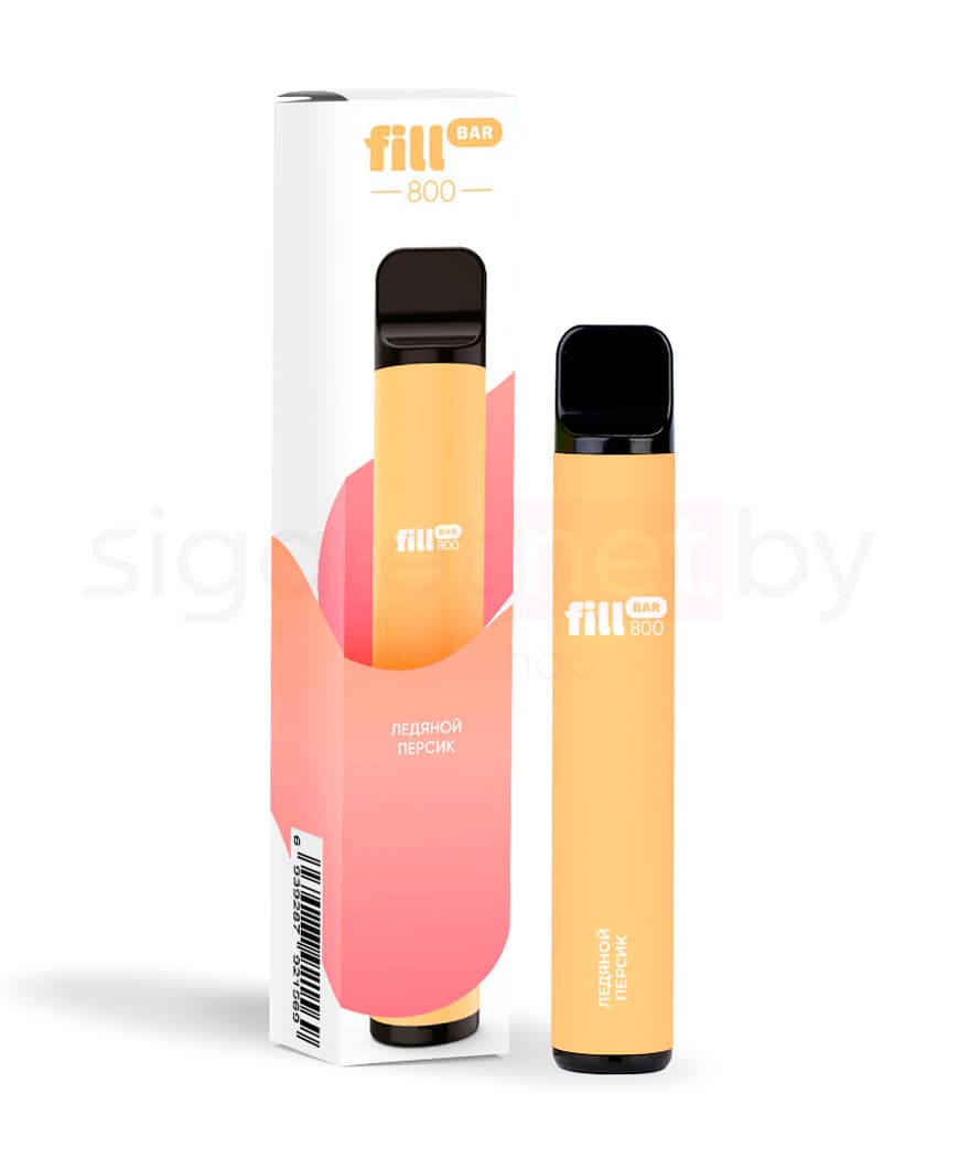 Электронная система курения ( одноразовая ) Fill Bar 800 - 550 mAh - Ледяной Персик ( 3,2 мл. Крепость 50 мг\ мл )