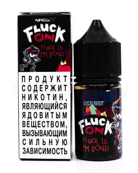 Жидкость Fluck On - Fluck It, I'm Done 30 мл ( 17 ± 3 мг ) ( Энергетик с Вишней )