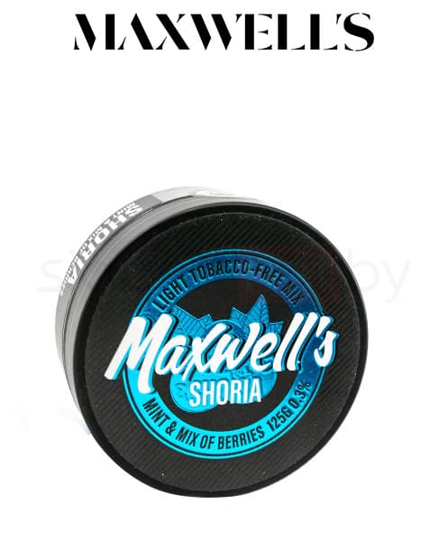 Бестабачная смесь для кальянов Maxwells - Shoria ( Мята и Лесные Ягоды ) 125 г ( Light 0,3% )