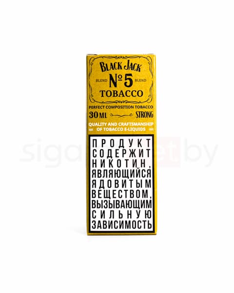 Жидкость BLACK JACK №5 30 мл ( 17 ± 3 мг ) ( STRONG ) ( Перечный Табак )