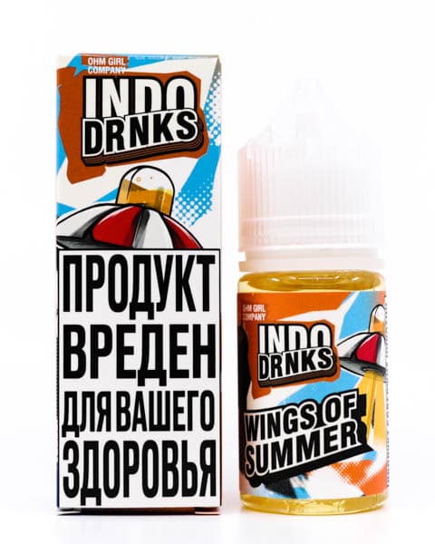 Жидкость INDO DRNKS SALT - Wings of Summer 30 мл  ( 12 ± 2 мг ) ( Холодный Чай с Манго )