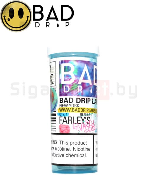 Жидкость Bad Drip - Iced Farley’s Gnarly ( Охлаждающий  киви с сочной клубникой ), 60 мл ( 3 )