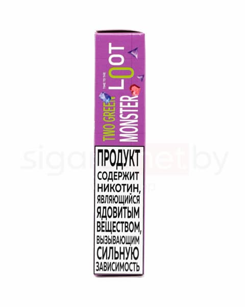 Жидкость Loot SALT - Two Green Monster 25 мл ( 15 ± 3 мг ) ( Яблоко Киви )