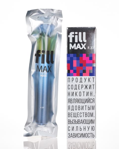 Электронная система курения ( одноразовая ) fill MAX - 550 mAh - Черника и Малина ( F37 ) ( 2 мл. Крепость 17 ± 3 мг\ мл )