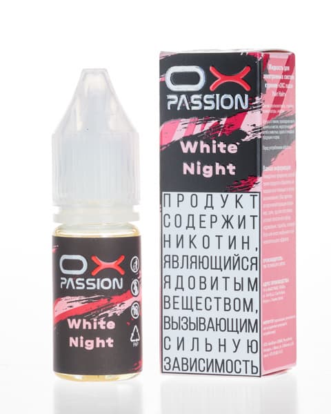 Жидкость OX Passion - White Night 10 мл ( 17 ± 3 мг ) ( Белый Персик Малина )
