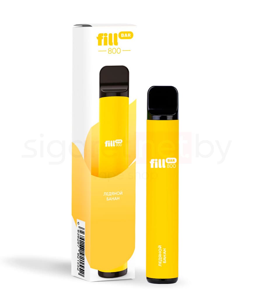 Электронная система курения ( одноразовая ) Fill Bar 800 - 550 mAh - Ледяной Банан ( 3,2 мл. Крепость 50 мг\ мл )