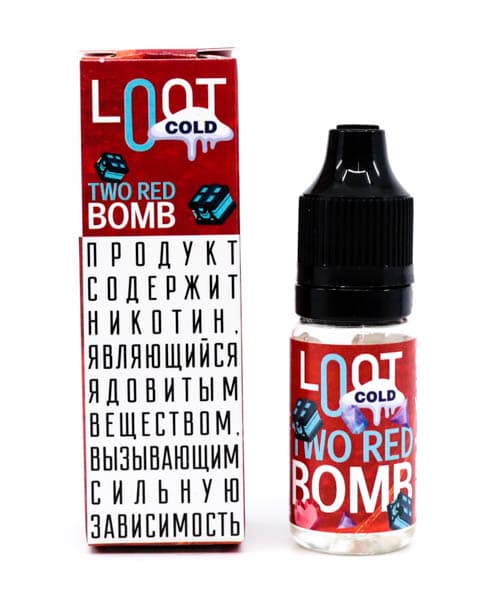 Жидкость Loot Cold SALT - Two Red Bomb 10 мл ( 15 ± 3 мг ) ( Клубника Вишня )