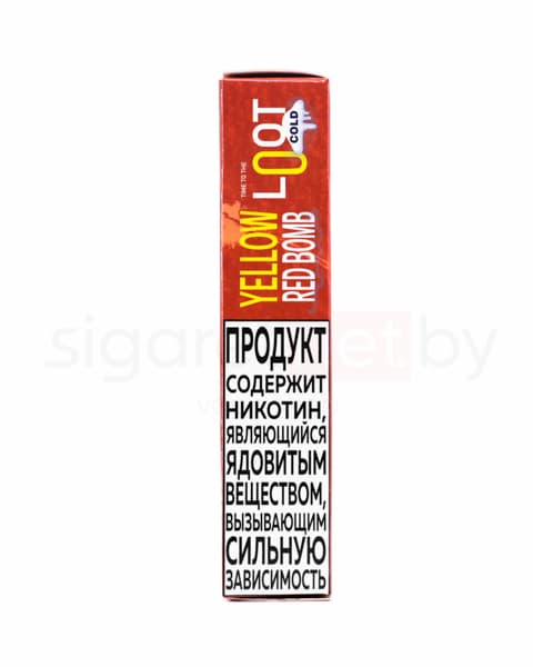 Жидкость Loot Cold SALT - Yellow Red Bomb 30 мл ( 15 ± 3 мг ) ( Клубника Лимон )