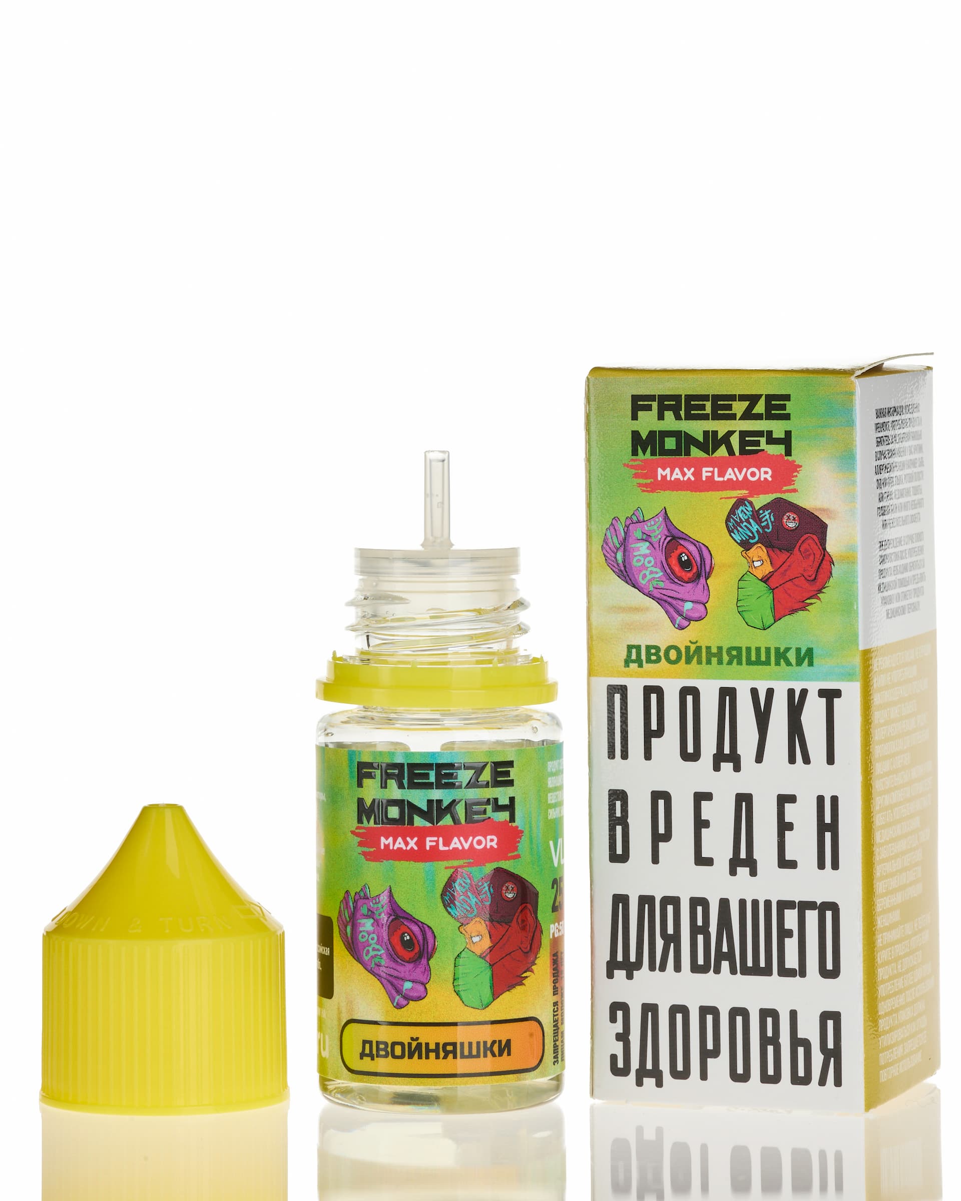Жидкость Freeze Monkey MAX FLAVOR SALT - Двойняшки 25 мл ( 15 ± 3 мг ) ( Яблоко Груша )