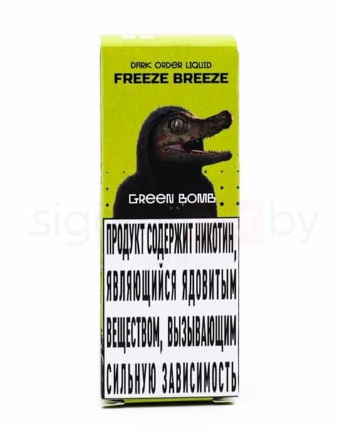 Жидкость Freeze Breeze SALT - Green Bomb 30 мл ( 15 ± 3 мг ) ( Киви Яблоко )