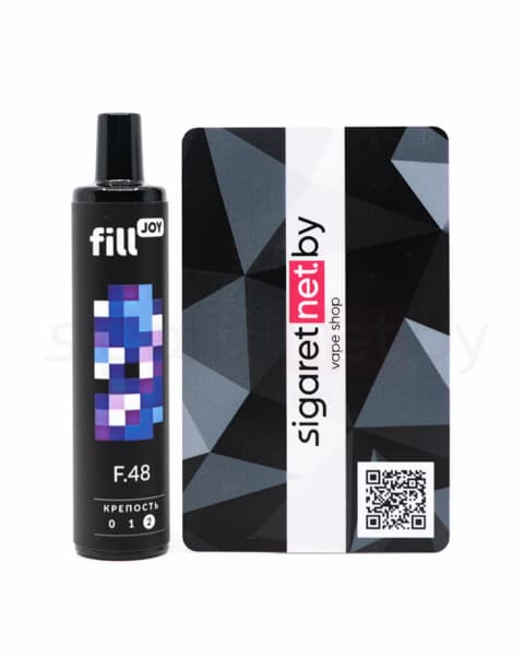 Электронная система курения ( одноразовая ) fill JOY 500 - 400 mAh - Черника ( F48 ) ( 2 мл. Крепость 17 ± 3 мг\ мл )