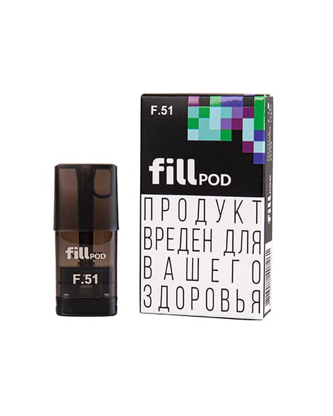 Одноразовый картридж с жидкостью для электронных систем курения fill POD - Виноград Алоэ ( F51 ) ( 1.8 мл. Крепость 17 ± 3 мг )