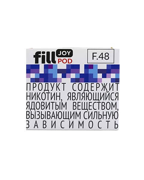 Одноразовый картридж с жидкостью для электронных систем курения fill JOY POD - Черника ( F48 ) ( 2 мл. Крепость 17 ± 3 мг )