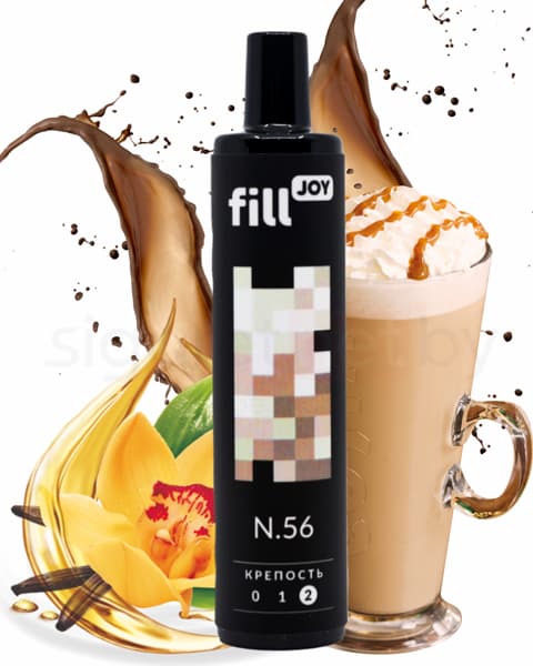 Электронная система курения ( одноразовая ) fill JOY 500 - 400 mAh - Ванильное Латте ( N56 ) ( 2 мл. Крепость 17 ± 3 мг\ мл )