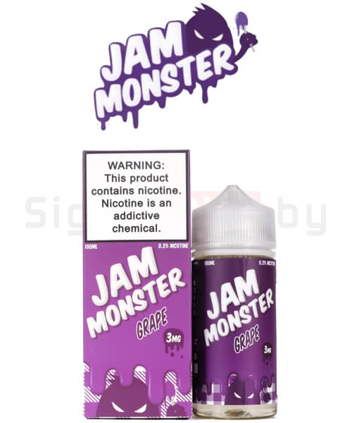 Жидкость Monster - Jam - Grape  ( Теплый тост с маслом и Виноградный джемом ) 100мл ( 3 )