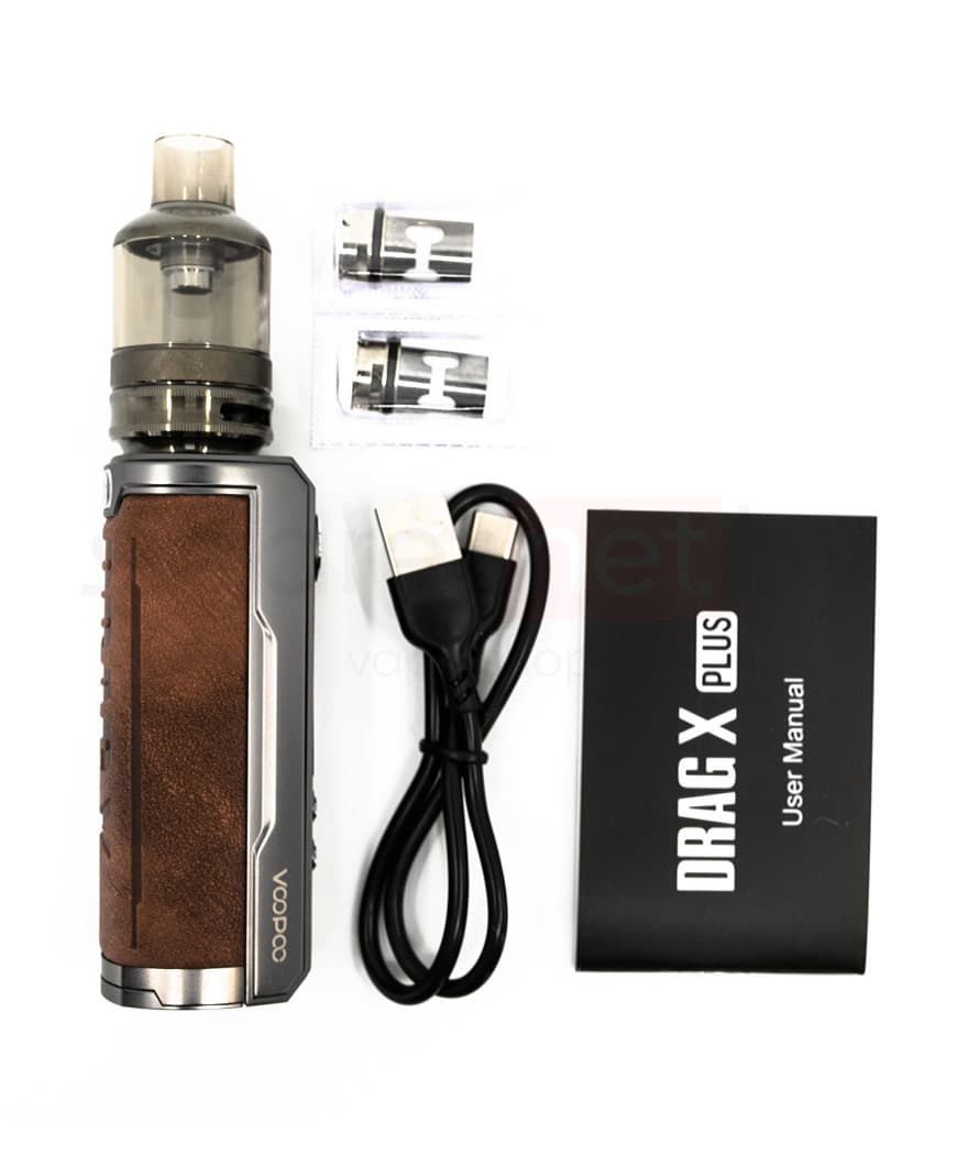Стартовый комплект VOOPOO DRAG X Plus 100W Pod  - 5,5 мл ( без батареи ) ( Красно - Коричневый ) Marsala