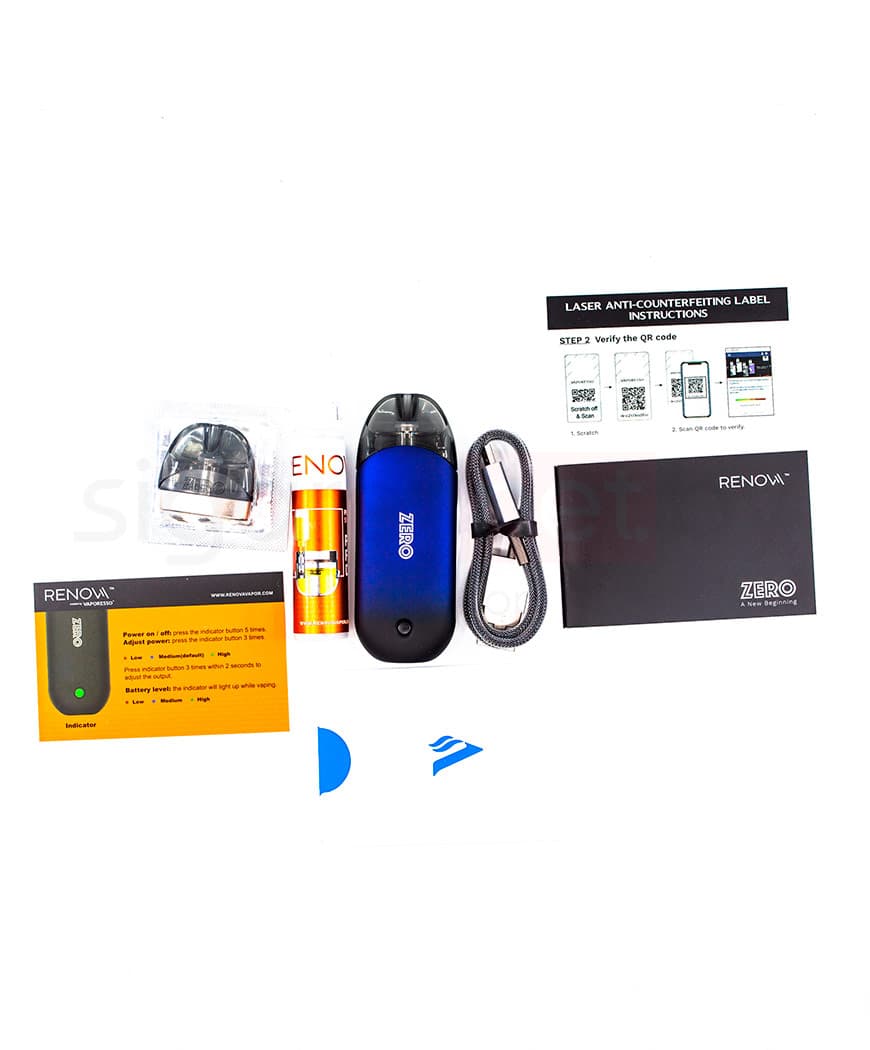 Стартовый комплект Vaporesso Renova Zero Mesh Pod 650 mAh - 2 мл. ( Черно - Зеленый )