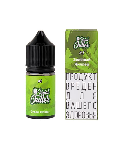 Жидкость Serial Chiller - #1 Зеленый Чиллер 25 мл ( 15 ± 3 мг ) ( Джем из Киви и Яблок )