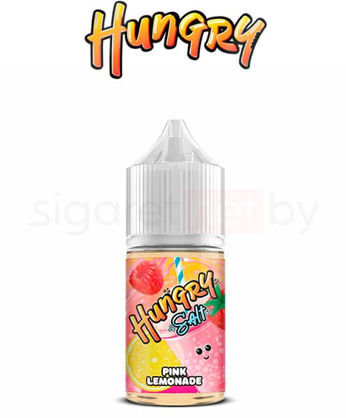 Жидкость HUNGRY SALT - Pink Lemonade ( Малиновый Лимонад ) 30 мл ( 20 мг ) STRONG