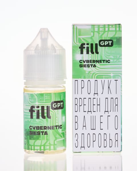 Жидкость FILL GPT - Cybernetic Siesta ( Мята Базилик ) 25 мл ( 15 ± 3 мг )