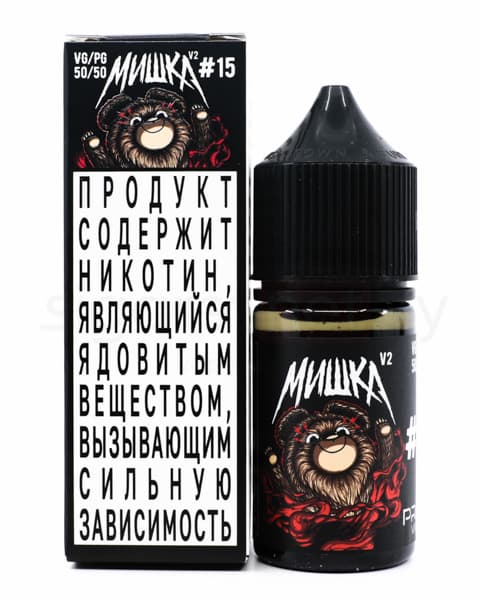 Жидкость МИШКА V2 #15 30 мл ( 17 ± 3 мг ) ( Кофе 3 в 1 )