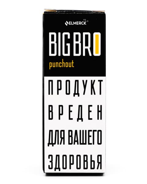 Жидкость ElMerck Big Bro SALT - Punchout 30 мл ( 17 ± 3 мг ) ( Яблочный Сок с Персиком )