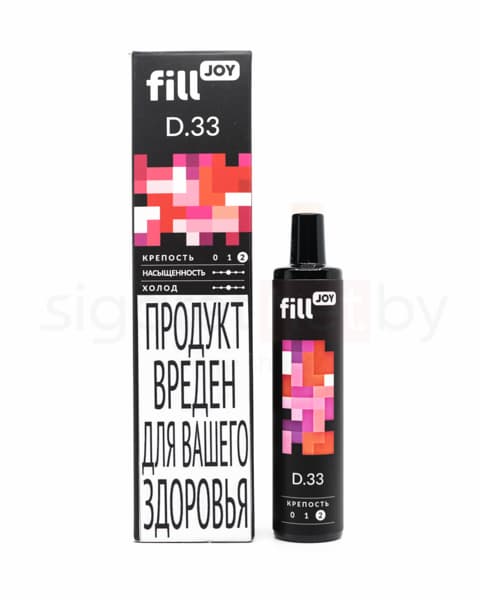 Электронная система курения ( одноразовая ) fill JOY 500 - 400 mAh - Клубничное Мороженое ( D33 ) ( 2 мл. Крепость 17 ± 3 мг\ мл )