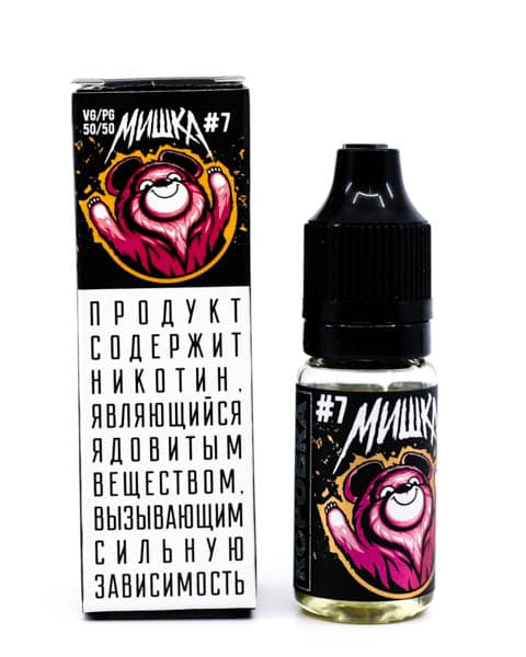 Жидкость МИШКА #7 10 мл ( 17 ± 3 мг ) ( Пончик с Кремом )