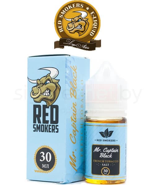 Жидкость RED SMOKERS Mr. CAPTAIN BLACK SALT French Tobacco 30 мл ( 20 мг ) STRONG
