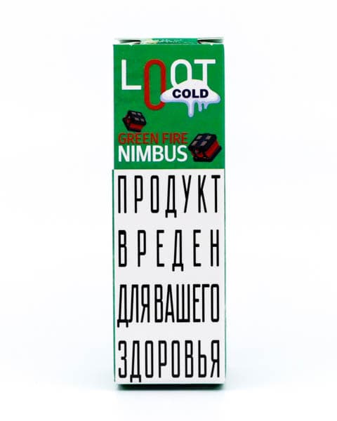 Жидкость Loot Cold SALT - Green Fire Nimbus 10 мл ( 15 ± 3 мг ) ( Мандарин Арбуз )
