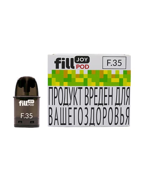 Одноразовый картридж с жидкостью для электронных систем курения fill JOY POD - Двойное Яблоко ( F35 ) ( 2 мл. Крепость 17 ± 3 мг )