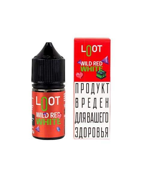 Жидкость Loot SALT - Wild Red White 25 мл ( 15 ± 3 мг ) ( Вишневый Йогурт )