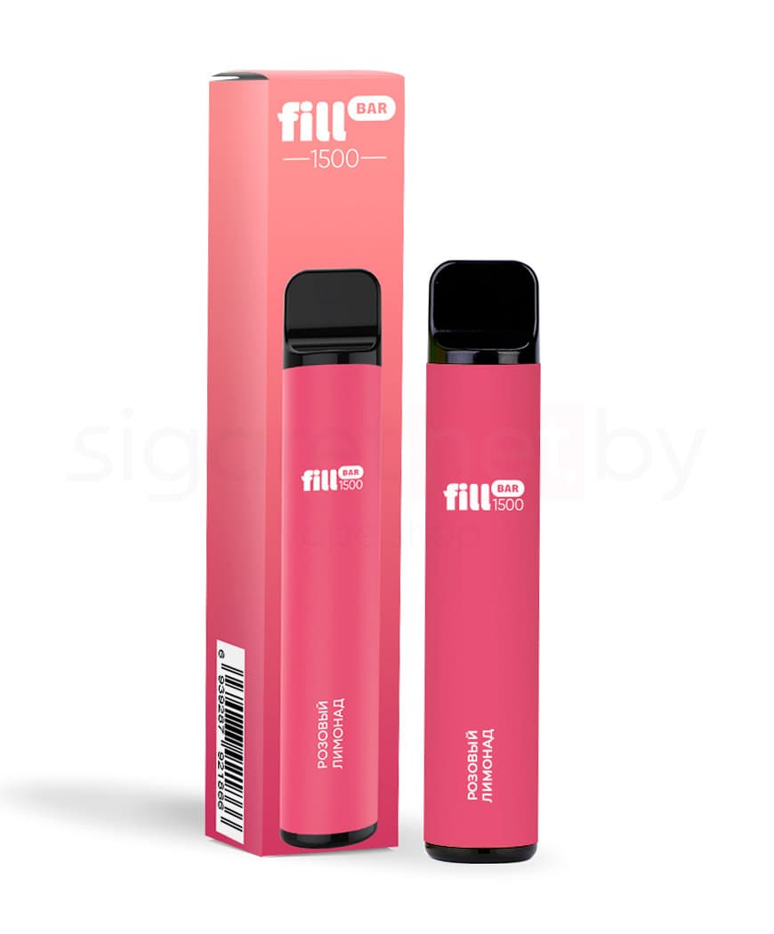 Электронная система курения ( одноразовая ) Fill Bar 1500 - 850 mAh - Розовый Лимонад ( 4,8 мл. Крепость 50 мг\ мл )