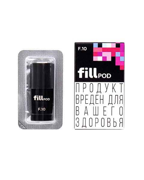 Одноразовый картридж с жидкостью для электронных систем курения fill POD - Голубая Малина ( F10 ) ( 1.8 мл. Крепость 17 ± 3 мг )