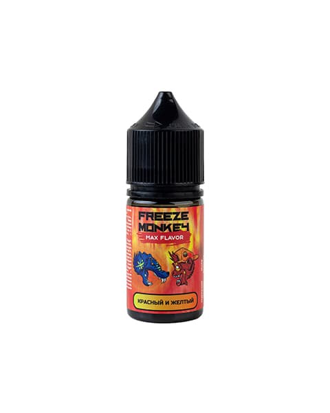 Малина Лимон – Жидкость Freeze Monkey MAX FLAVOR SALT Красный и Желтый 25 мл ( 15 ± 3 мг )
