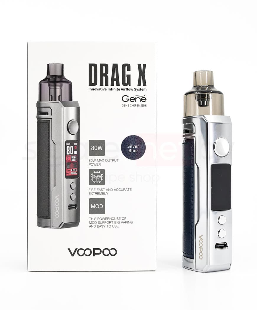 Стартовый комплект VOOPOO DRAG X 18650 Mod Pod  - 4,5 мл ( Серебристо - Красный )