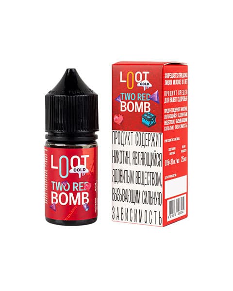 Жидкость Loot Cold SALT - Two Red Bomb 25 мл ( 15 ± 3 мг ) ( Клубника Вишня )