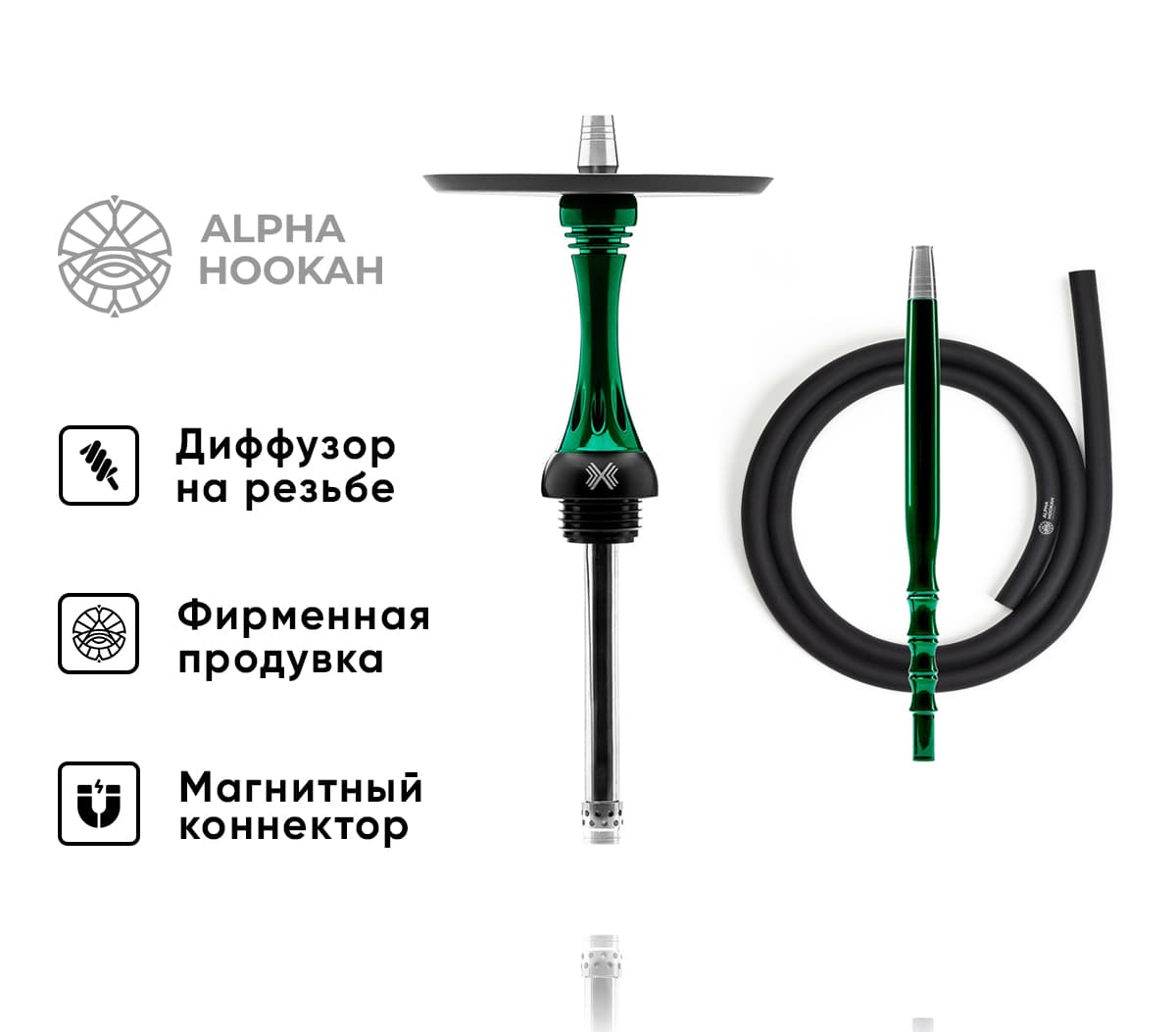 Кальян ALPHA HOOKAH - X ( Green Candy )