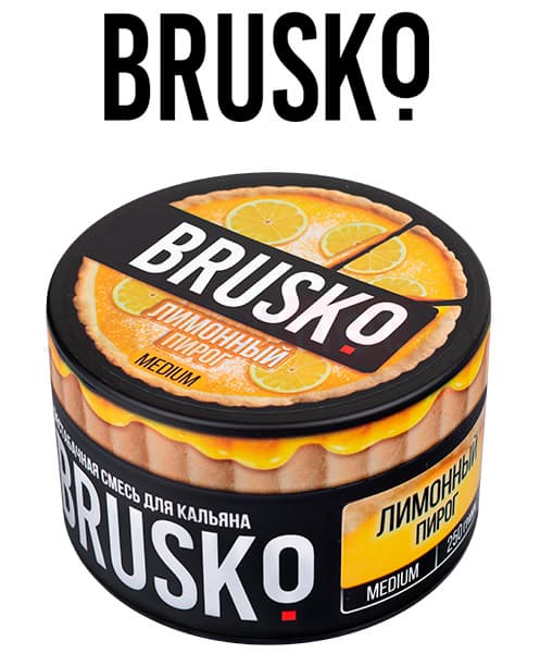 Бестабачная смесь для кальянов BRUSKO ( Лимонный Пирог ) 250 г ( MEDIUM )