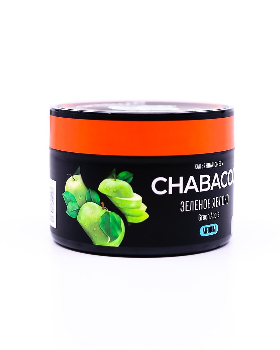 Кальянная смесь Chabacco Green Apple ( Зеленое Яблоко ) 50 гр. ( MEDIUM )