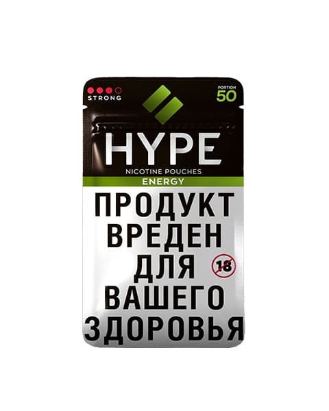 Никотиновые паучи ( стрипсы ) HYPE ENERGY ( Энергетик ) - 8±2 мг