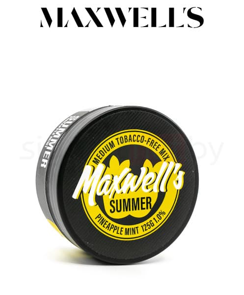 Бестабачная смесь для кальянов Maxwells - Summer ( Мятный Ананас ) 125 г ( Light 0,3% )