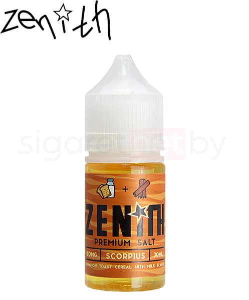 Жидкость Zenith SALT - Scorpius ( Хлопья с Корицей Сахаром и Молоком ) 30 мл ( 20 мг )