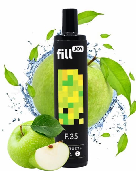 Электронная система курения ( одноразовая ) fill JOY 500 - 400 mAh - Двойное Яблоко ( F35 ) ( 2 мл. Крепость 17 ± 3 мг\ мл )