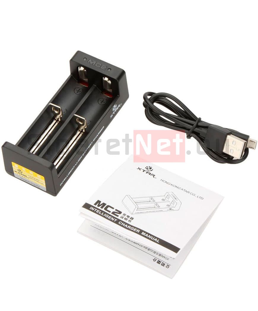 Зарядное устройство XTAR MC2 ( с USB кабелем) ( макс. зарядка 0.5А )