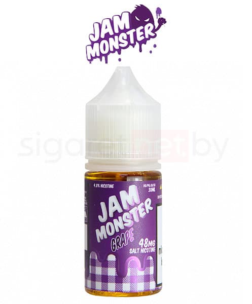 Жидкость Jam Monster SALT - Grape ( Теплый Тост с Маслом и Виноградным Джемом ) 30 мл ( 20 мг )