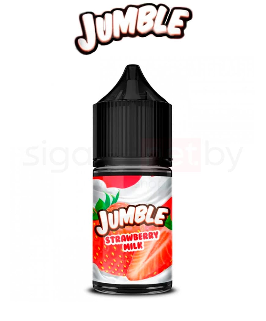 Жидкость Jumble SALT - Strawberry Milk ( Классический Вкус Клубничного Молока ) 30 мл ( 20 мг )