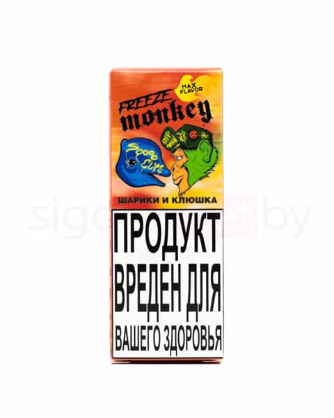 Жидкость Freeze Monkey MAX FLAVOR SALT - Шарики и Клюшка 30 мл ( 15 ± 3 мг ) ( Банан Клубника )